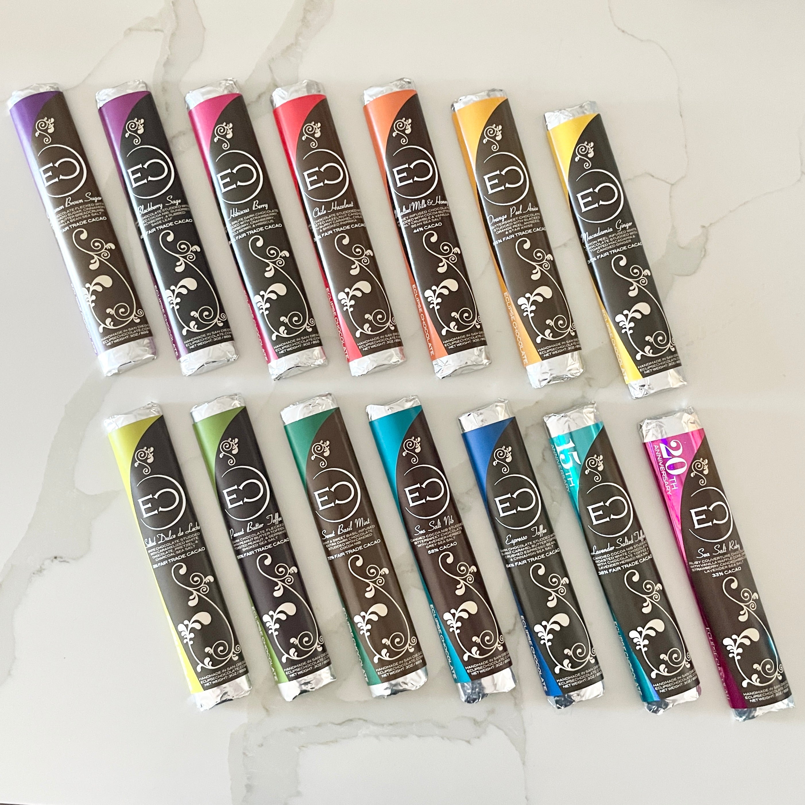 Large Chocolate Bar (3oz), 20th Anniversary Label-Chocolate Bars-Eclipse Chocolate Large Chocolate Bar (3oz), 20th Anniversary Label-Chocolate Bars-Eclipse Chocolate