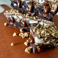 Salted Caramel Rocky Road Flourless Brownies-Chocolate-Eclipse Chocolate Salted Caramel Rocky Road Flourless Brownies-Chocolate-Eclipse Chocolate