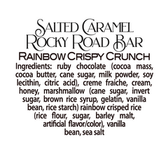 Salted Caramel Rocky Road Bar - Rainbow Rice Crispy Crunch-Chocolate-Eclipse Chocolate Salted Caramel Rocky Road Bar - Rainbow Rice Crispy Crunch-Chocolate-Eclipse Chocolate