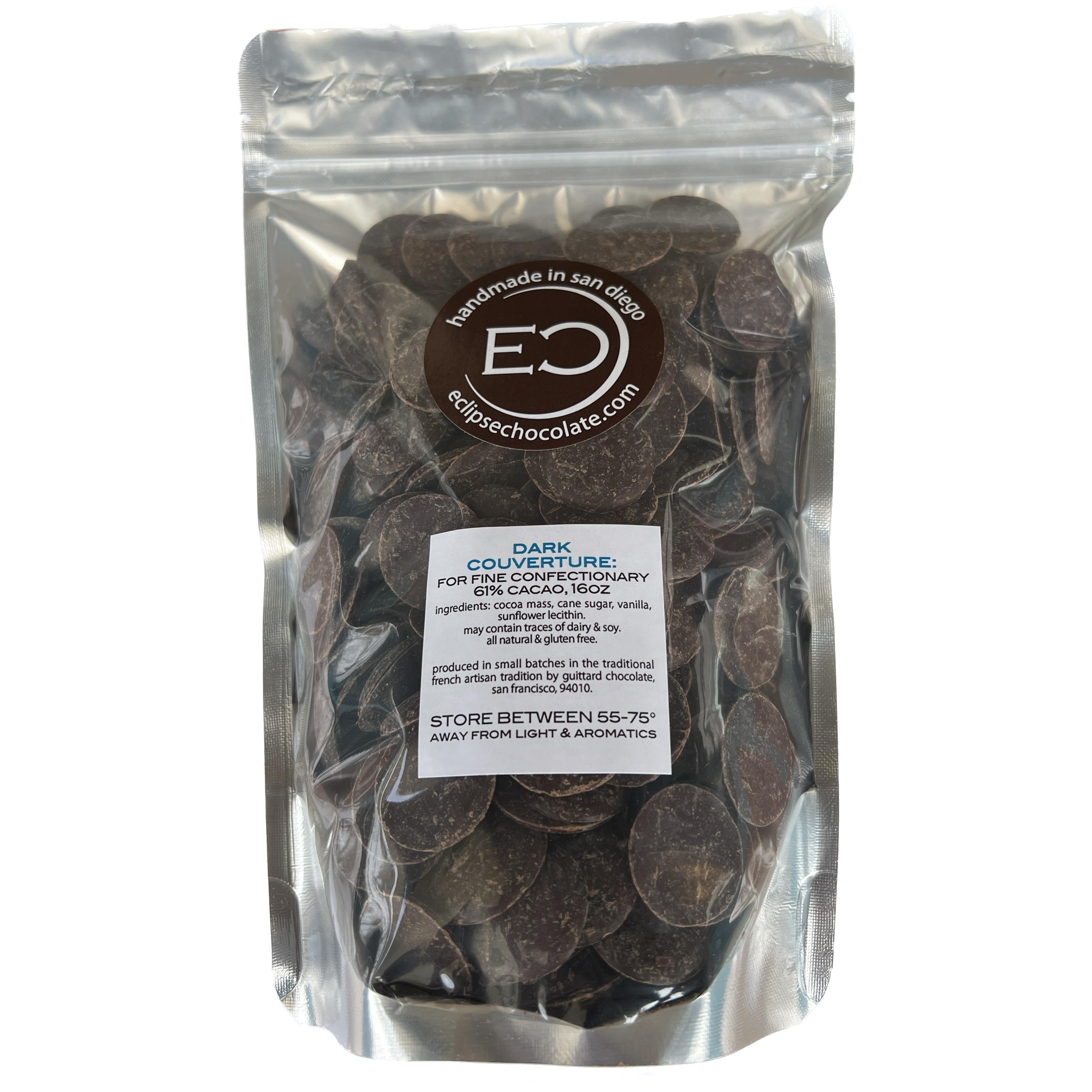Couverture Chocolate, 1lb bulk-Chocolate-Eclipse Chocolate Couverture Chocolate, 1lb bulk-Chocolate-Eclipse Chocolate