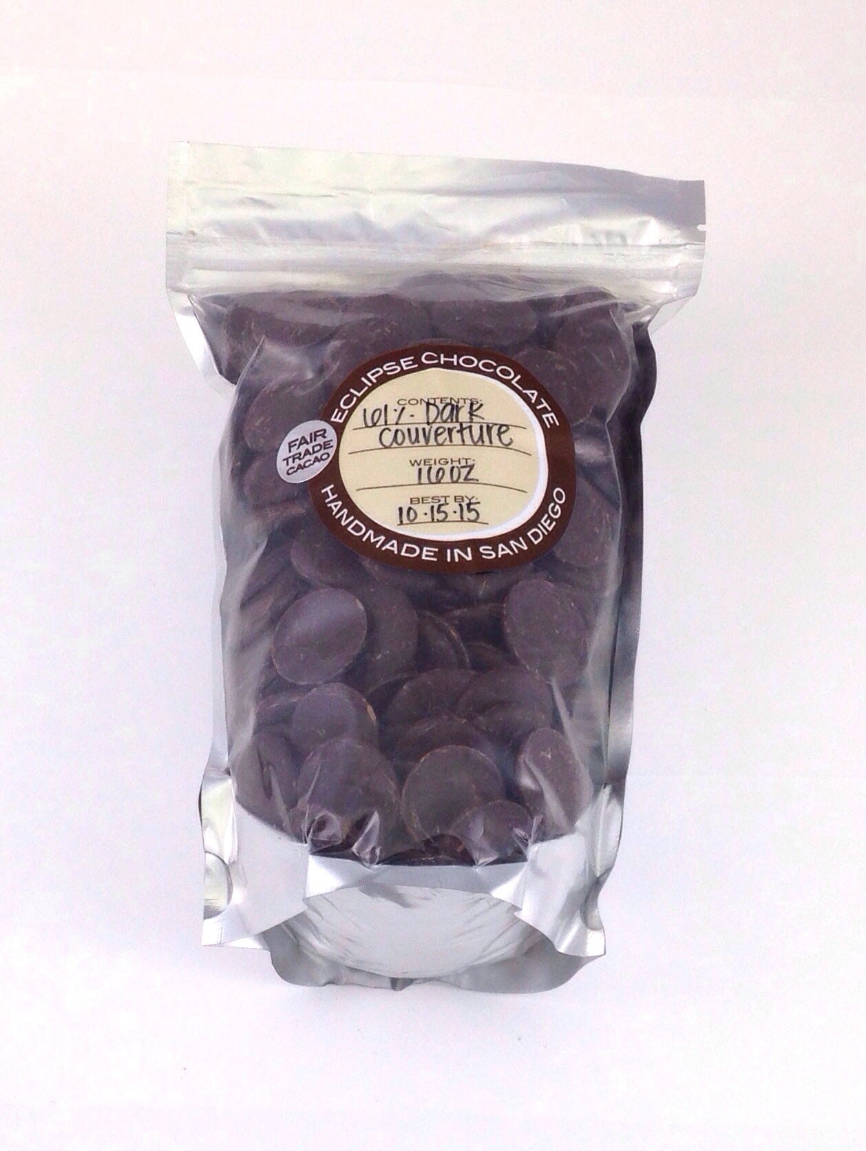 Dark Couverture Chocolate, 61% cacao LEVER DU SOLEIL, Guittard Chocolate-Eclipse Chocolate