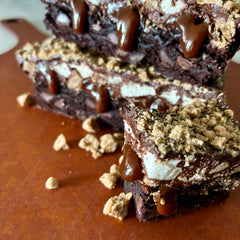 Salted Caramel Rocky Road Flourless Brownies-Chocolate-Eclipse Chocolate