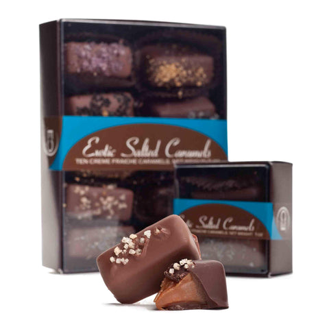 Box of Exotic Salted Caramels (Box of 2, 4, 10)-Chocolate-Eclipse Chocolate