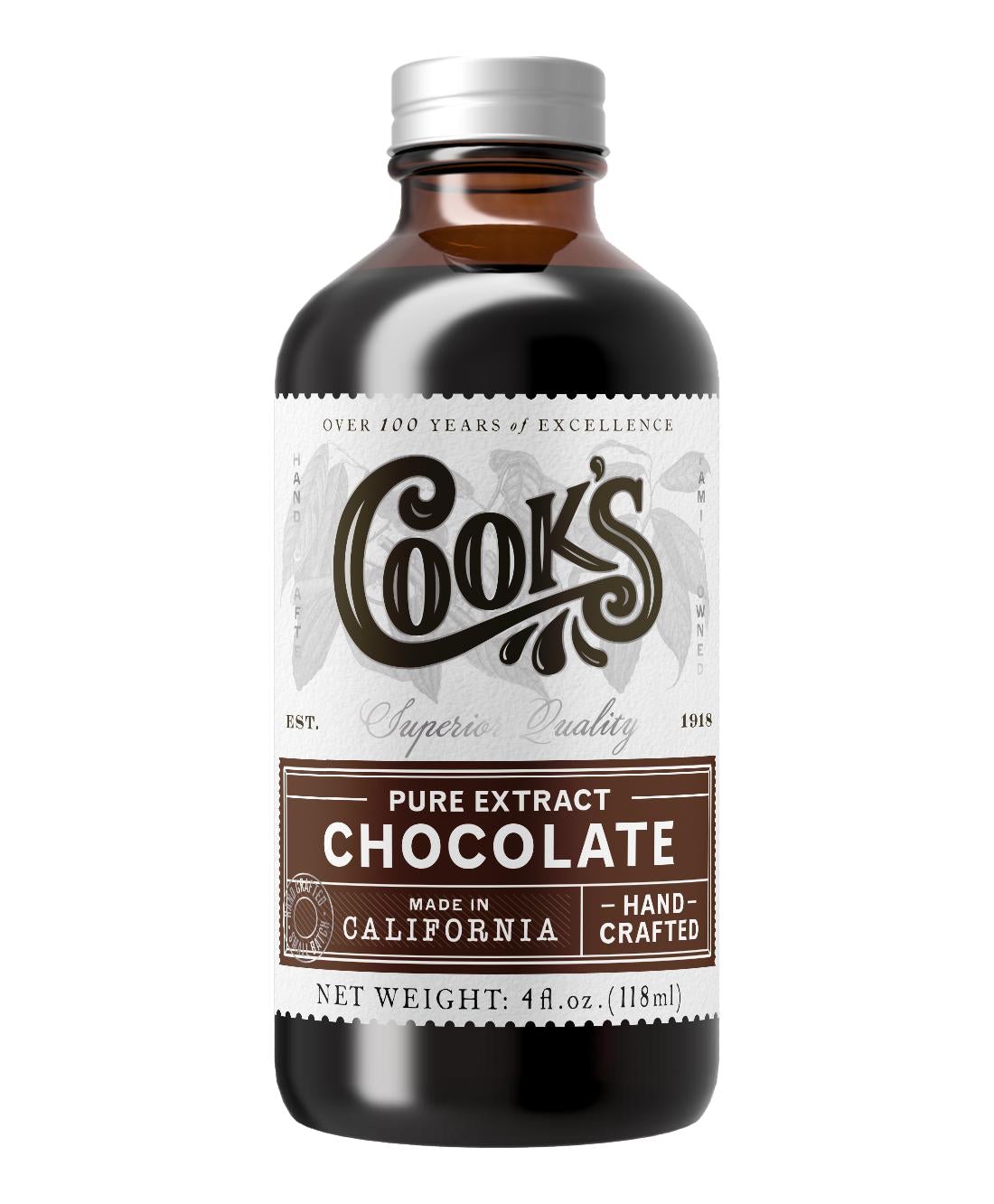 Cook's Pure Extracts (4oz)-Retail-Eclipse Chocolate