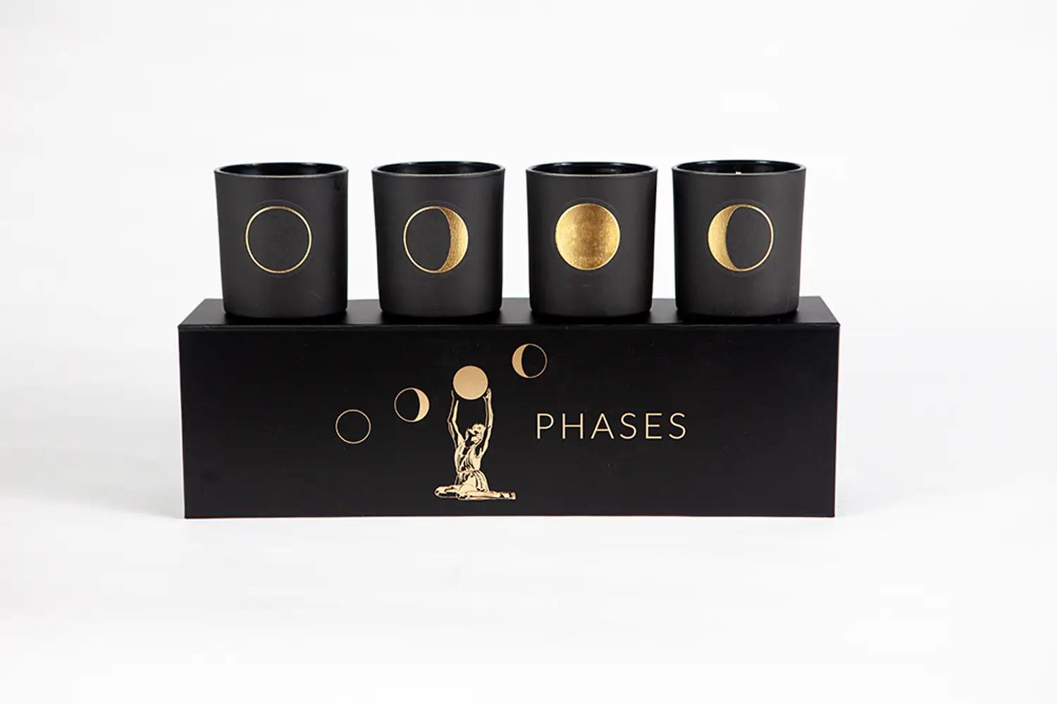 Deuxmoons Phases Candle Gift Set (5 oz, 25 hr)-grocery-Eclipse Chocolate