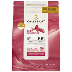 Callebaut 5.5 lb, 33% Ruby Cacao Wafers BUY-ONE-GET-ONE-Chocolate-Eclipse Chocolate